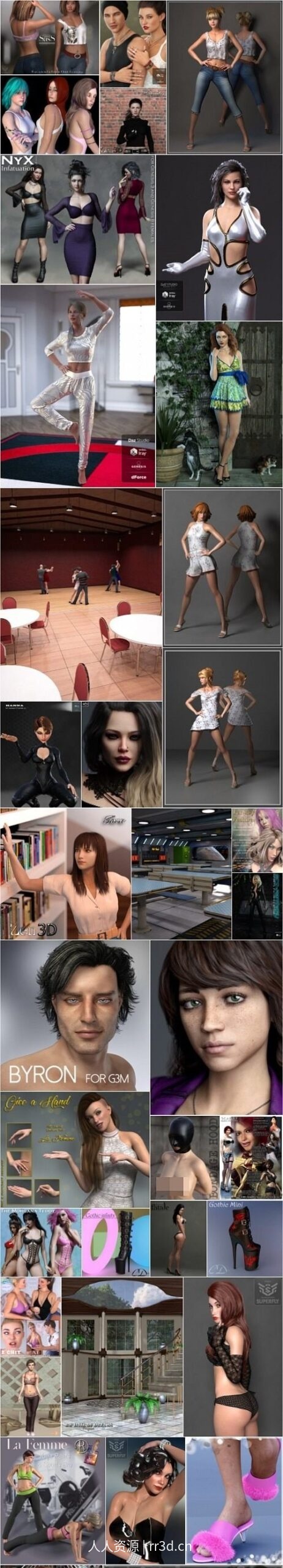 Daz 3D精品3D模型素材合集2019.6月第八套Daz 3D, Poser Bundle 8 June 2019