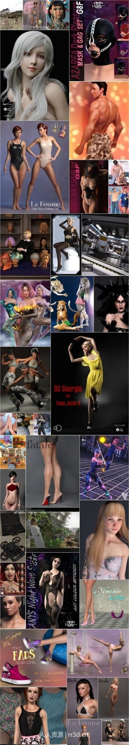 Daz 3D精品3D模型素材合集2019.6月第七套Daz 3D, Poser Bundle 7 June 2019