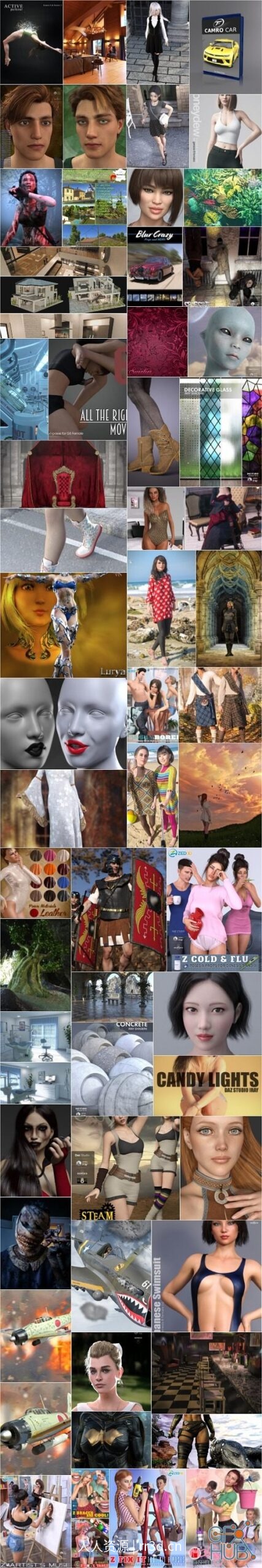 Daz 3D精品3D模型素材合集2019.11月第五套Daz 3D, Poser Bundle 5 November 2019
