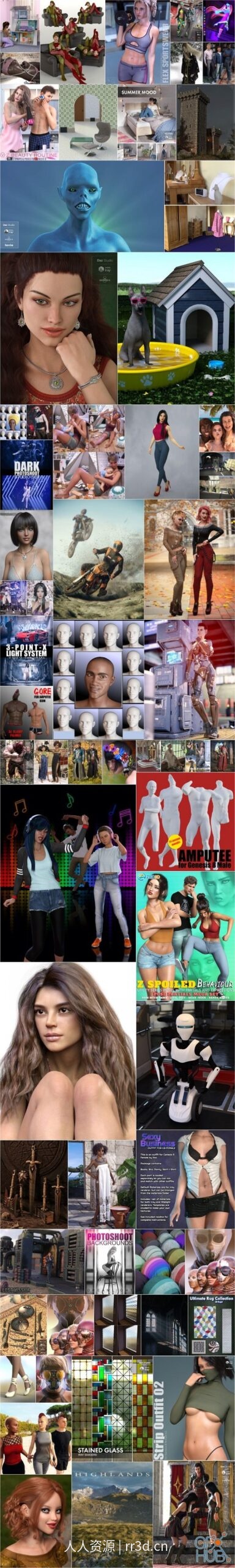 Daz 3D精品3D模型素材合集2020.4月第六套Daz 3D, Poser Bundle 6 April 2020